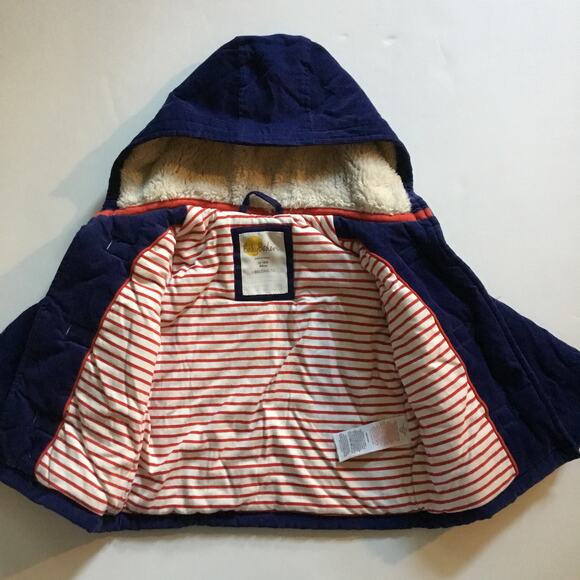 Baby Boden navy corduroy toggle coat - Picture 4 of 7